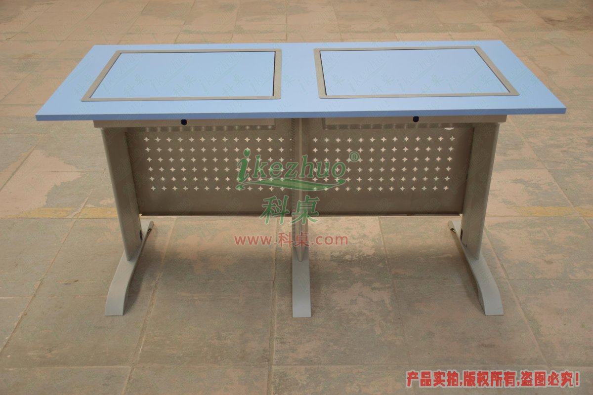 科桌家具,翻轉電腦桌,雙人金屬腳架手動箱體翻轉電腦桌 科桌家具,翻轉電腦桌,雙人金屬腳架手動箱體翻轉電腦桌