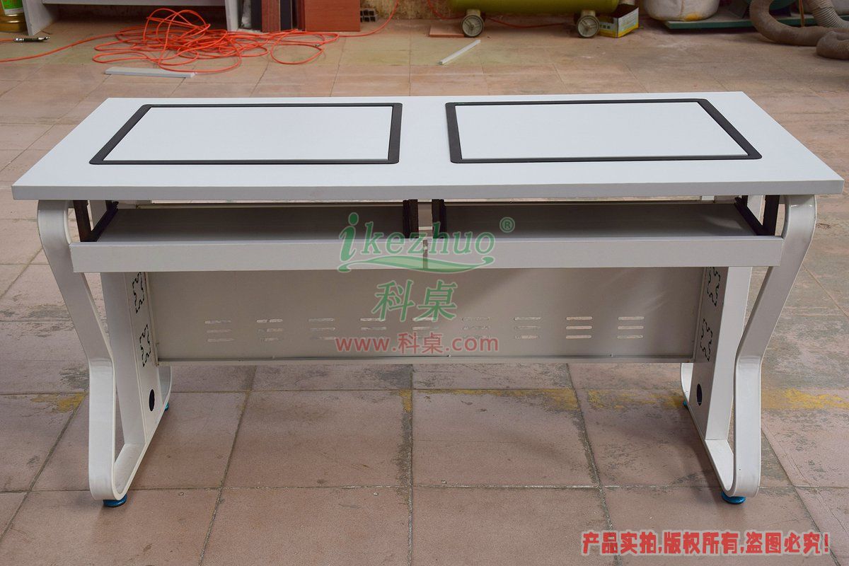 科桌家具,翻轉電腦桌,雙人電腦桌,雙人位金屬腳架帶邊框翻轉電腦桌K16-C 科桌家具,翻轉電腦桌,雙人電腦桌,雙人位金屬腳架帶邊框翻轉電腦桌K16-C